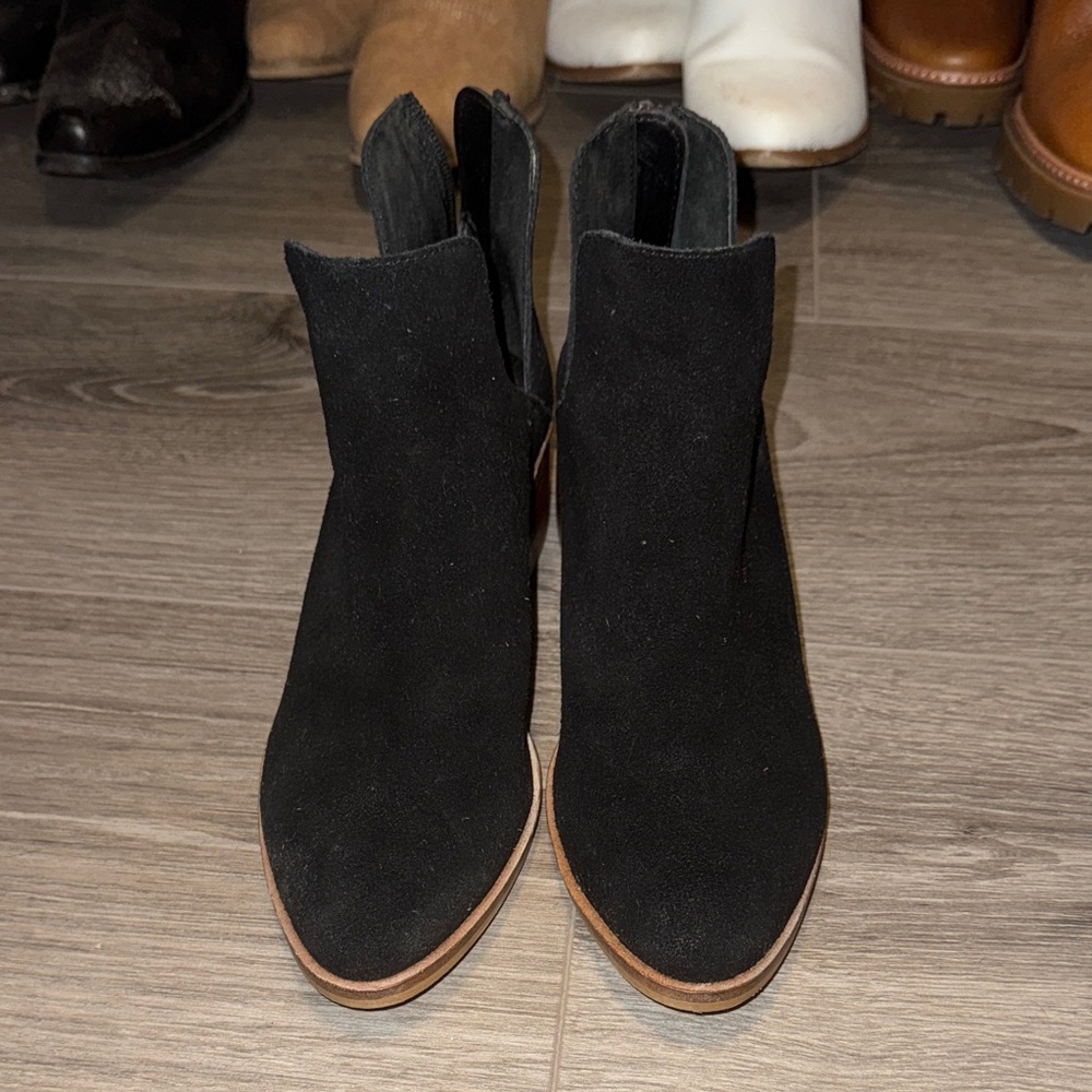 Steve Madden Suede Black Ankle Boots